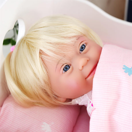 Blonde Baby Girl Dolls with Down Syndrome by BiBi Doll - UKBuyZone