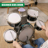 Black Multi functional Kids Jazz Drum Set