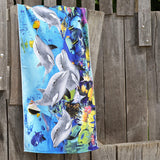 Dolphins Design Large Towel by GEEZY - UKBuyZone