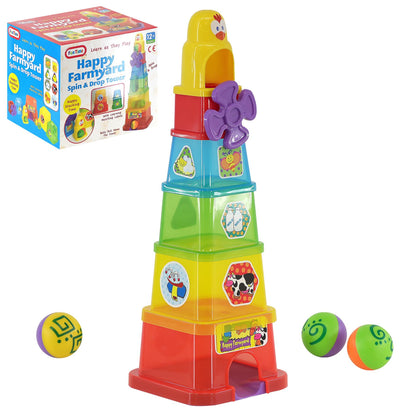 Stacking Nesting Cups Blocks - Happy Farmyard Spin by The Magic Toy Shop - UKBuyZone