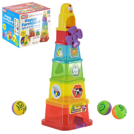 Stacking Nesting Cups Blocks - Happy Farmyard Spin by The Magic Toy Shop - UKBuyZone