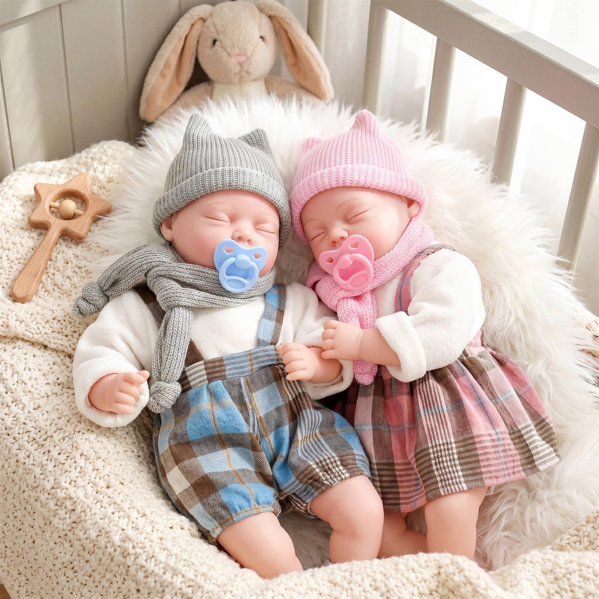 BiBi Baby Doll - Pink Tartan (45 cm / 18")