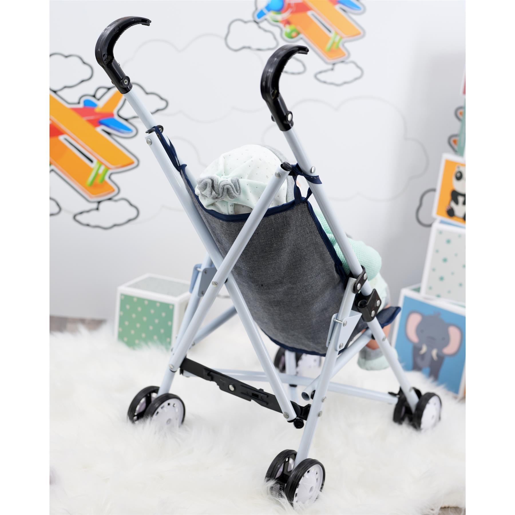 Black Baby Doll Foldable Stroller by BiBi Doll - UKBuyZone