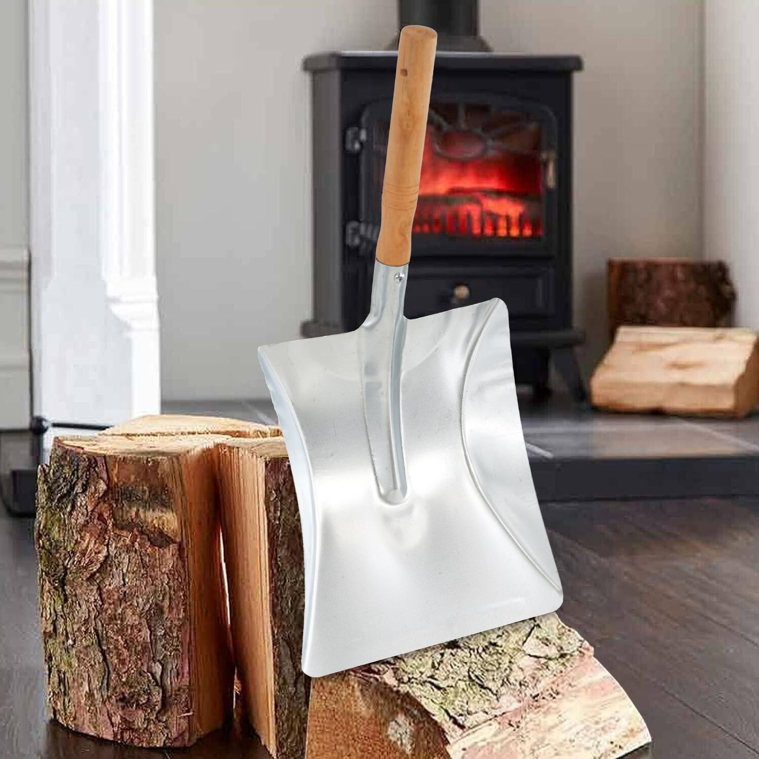 Compact Coal Shovel, Metal Head & Wooden Handle by GEEZY - UKBuyZone
