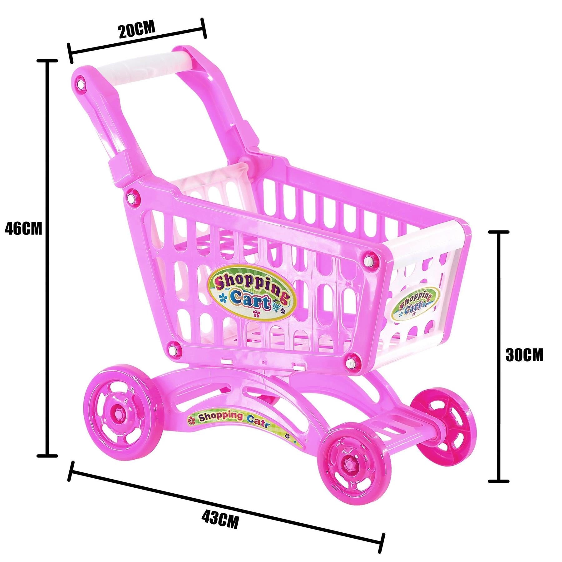 Pink toy shopping cart on sale