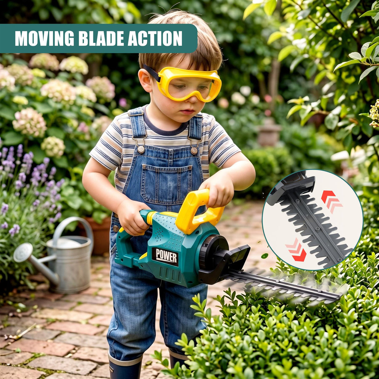 Kids Garden Hedge Trimmer Toy with Safety Goggles