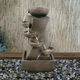 Cascading Water Feature Outdoor With LED by GEEZY - UKBuyZone