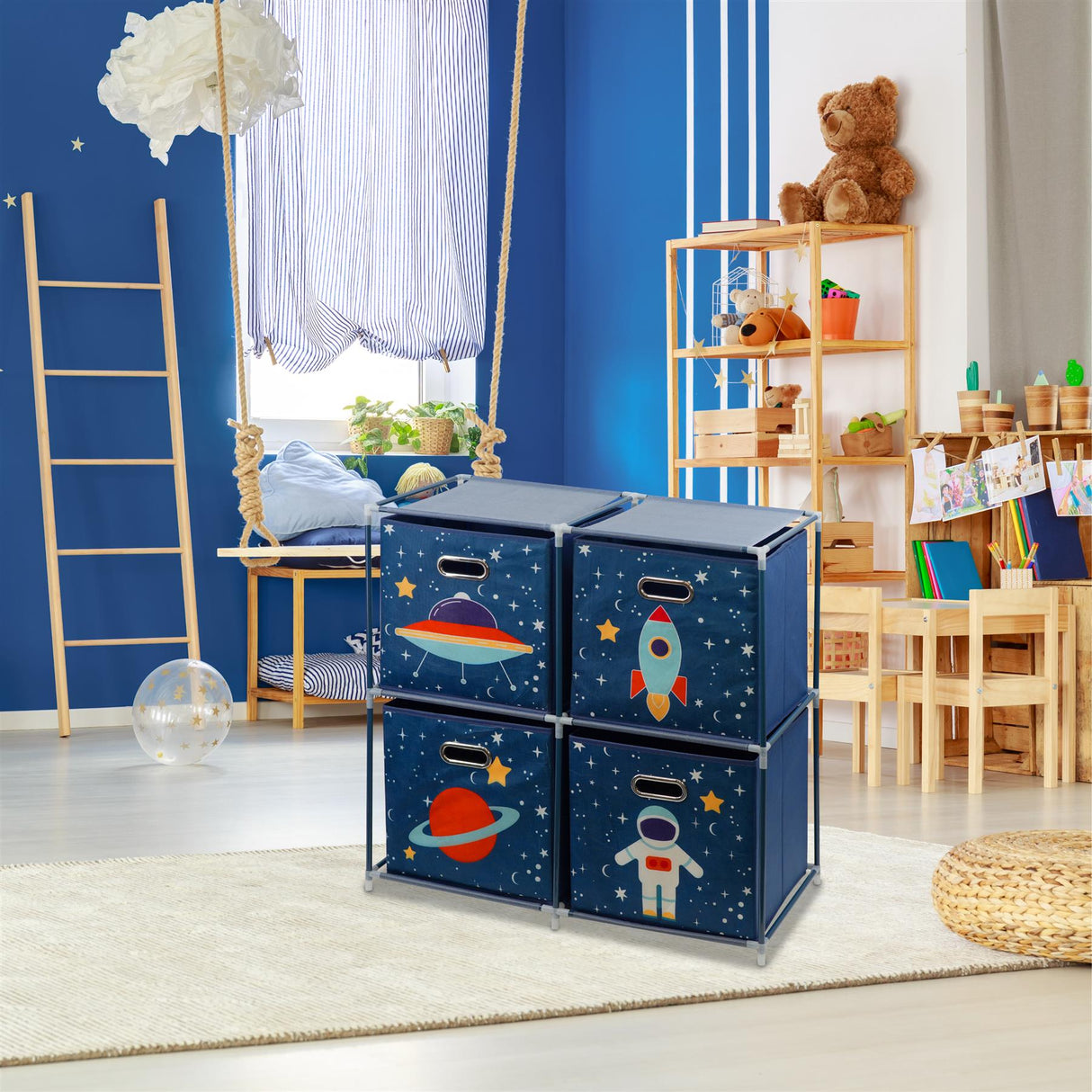 Kids Storage Cube Units, Space Theme