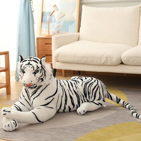 Large White Tiger Soft Plush Toy by The Magic Toy Shop - UKBuyZone