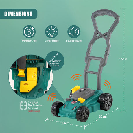 Toy Lawn Mower with Lights & Sounds by The Magic Toy Shop - UKBuyZone