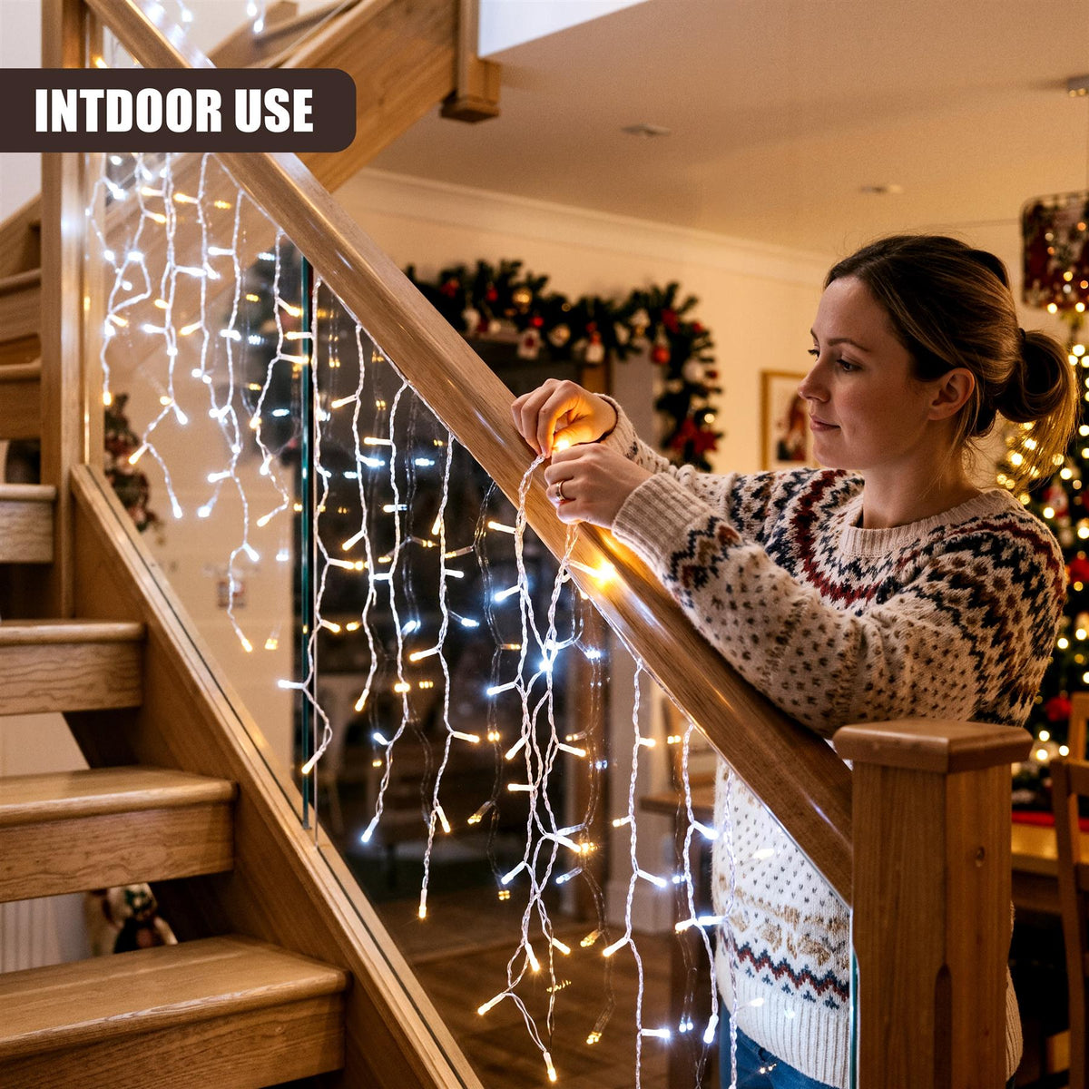 200 Warm White & White Fairy Light With Timer
