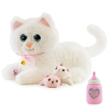 Interactive Plush Cat with 2 Kittens and Sounds by The Magic Toy Shop - UKBuyZone