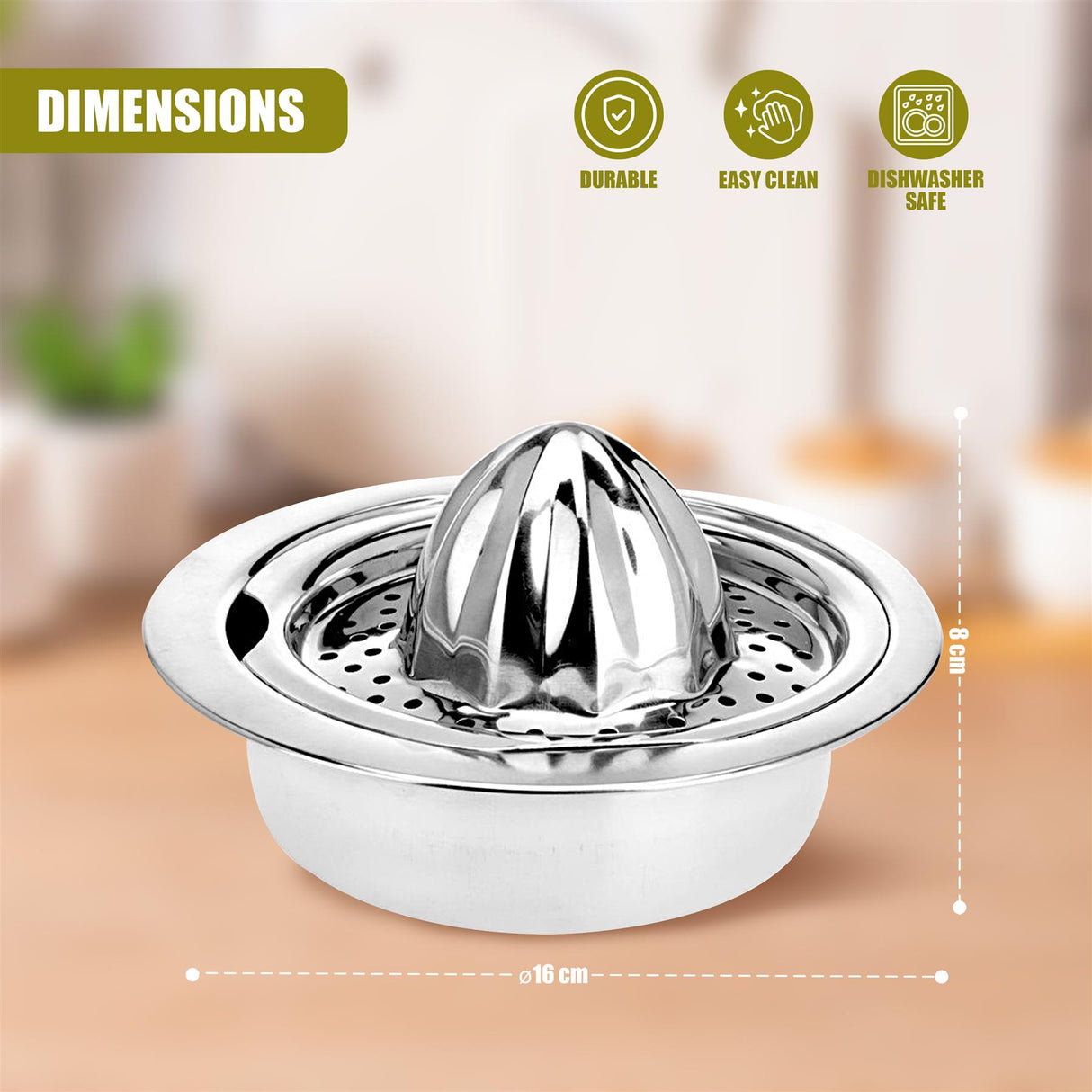 Stainless Steel Manual Citrus Juicer