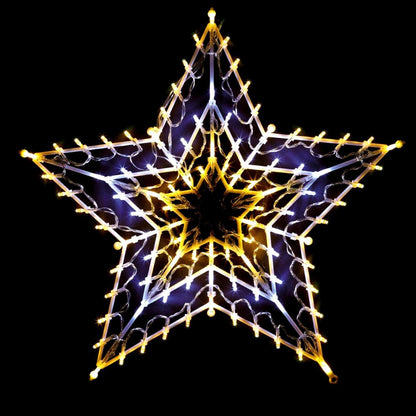 Christmas LED Light Star Silhouette Warm White by GEEZY - UKBuyZone