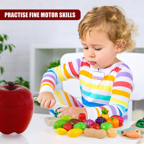 Fruit Cutting Toy Set with Storage Case by The Magic Toy Shop - UKBuyZone