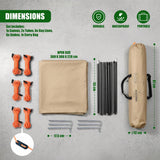 Camping Tarp Shelter Set with Poles