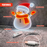 Snowman Neon Sign