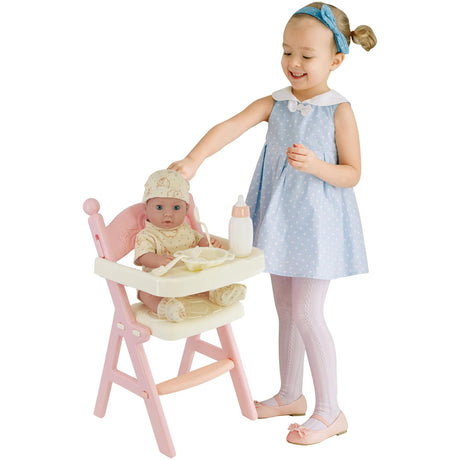 Baby Doll with Feeding High Chair & Accessories by BiBi Doll - UKBuyZone