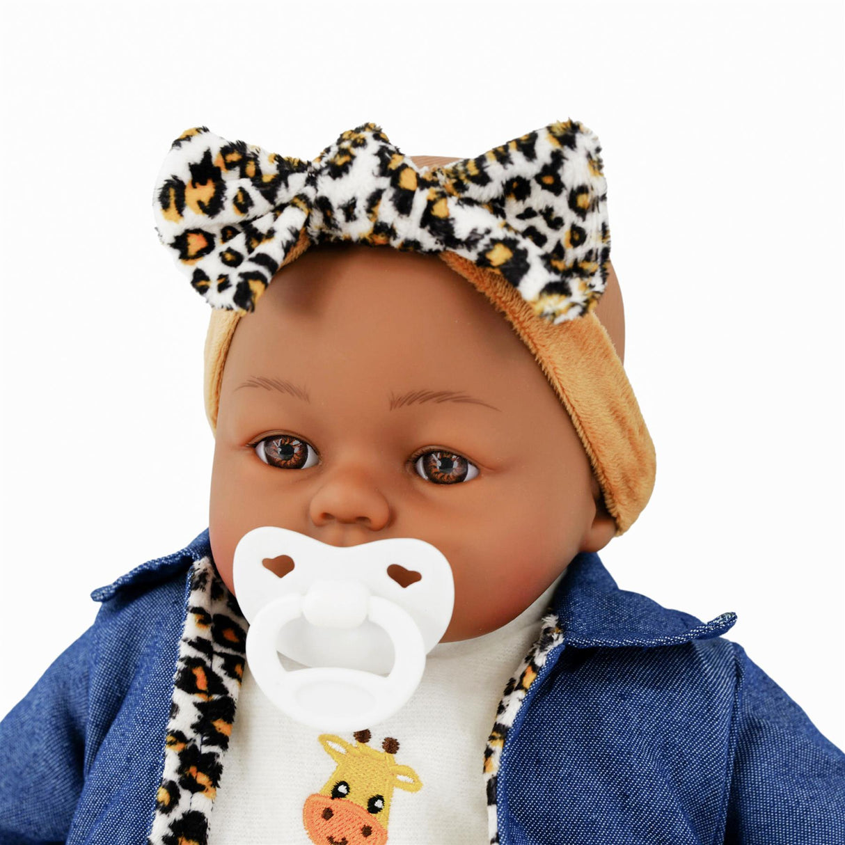 BiBi Black Baby Doll "Cheetah" (45 cm / 18")