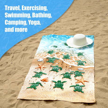 Turtles Design Large Towel by Geezy - UKBuyZone