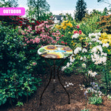 Round Side Mosaic Table With Sunflower Design by Geezy - UKBuyZone