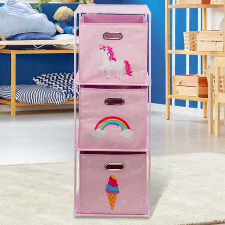 Kids Unicorn Design Storage Cubes by The Magic Toy Shop - UKBuyZone