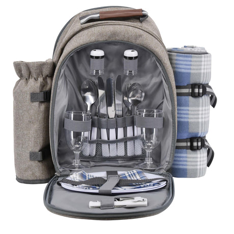 2 Person Picnic Cooler Backpack with Blanket by Geezy - UKBuyZone