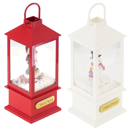 Christmas Lantern With 8 Songs, Light And Snow by The Magic Toy Shop - UKBuyZone