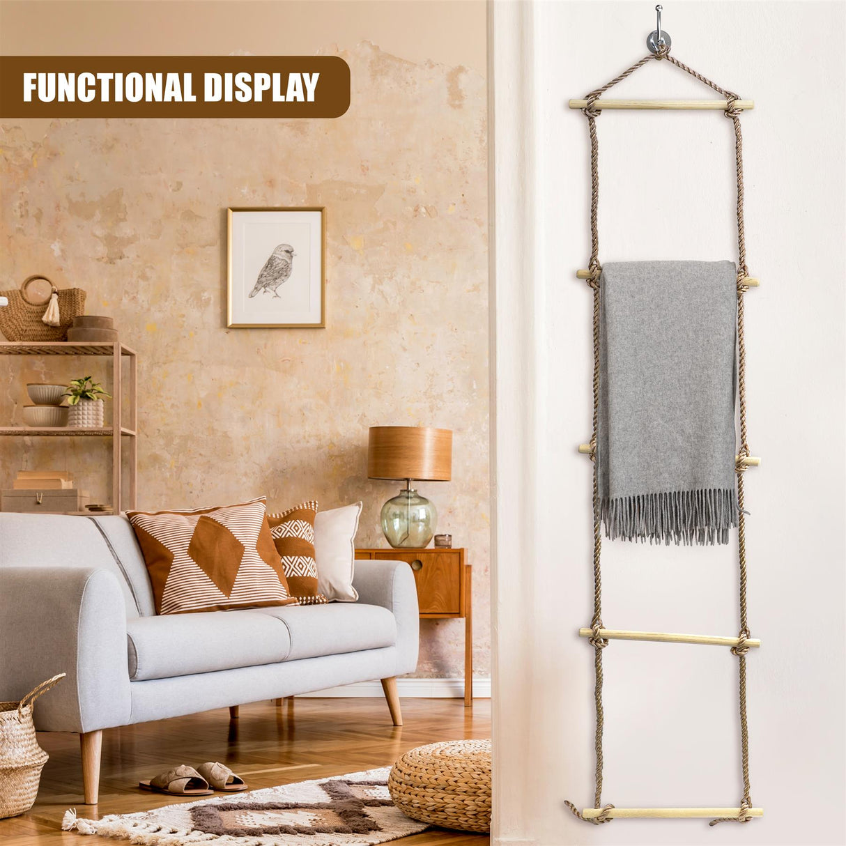 Hanging Blanket Ladder by GEEZY - UKBuyZone