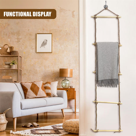 Hanging Blanket Ladder by GEEZY - UKBuyZone