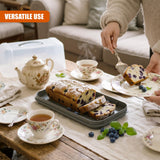 Rectangular Cake Carrier with Handle and Lid