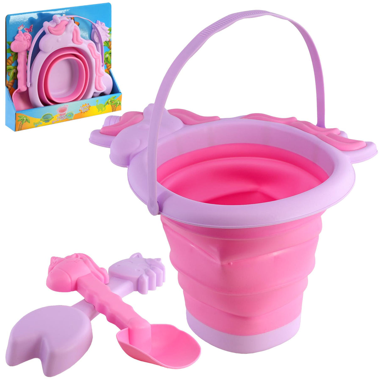 Collapsible Beach Bucket & Spade Sets