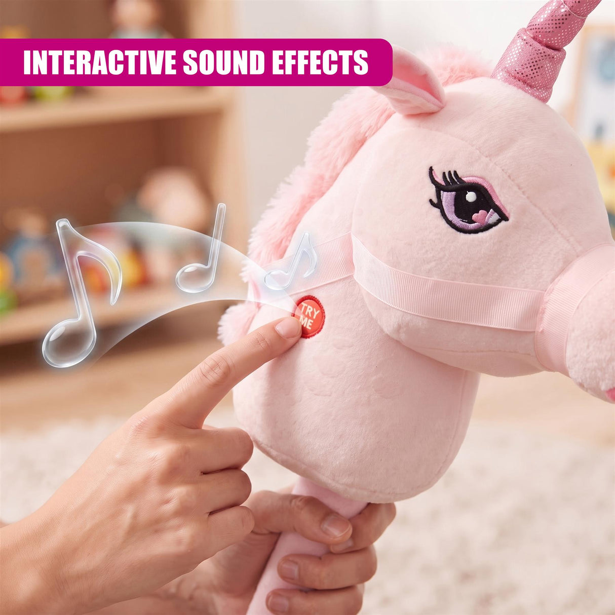 Unicorn Hobby Horse - Pink