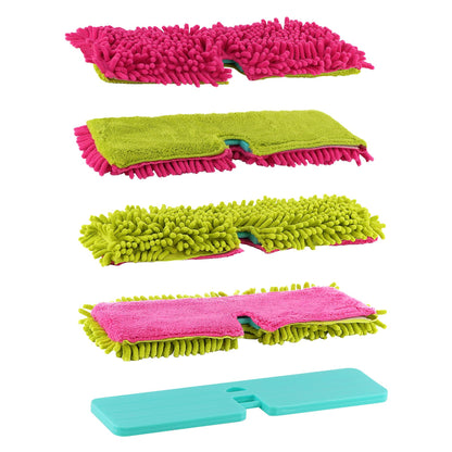 Double-Sided Microfibre Mop + 1 FREE Mop Pad Refill by Geezy - UKBuyZone