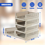 Foldable Shelf Drawers Set of 4 by GEEZY - UKBuyZone