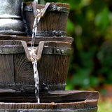 Pump Barrel Water Feature Outdoor With LED by GEEZY - UKBuyZone