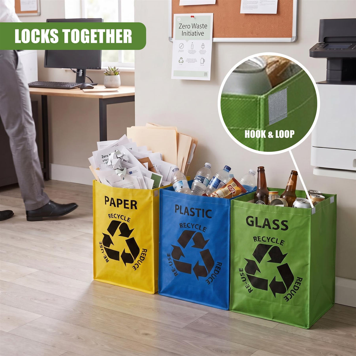 Set of 3 Reusable Recycle Bags