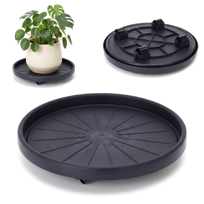 Round Plant Caddy with Wheels - UKBuyZone