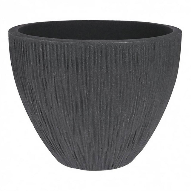 Large Anthracite Round Indoor Outdoor Flower Pot by GEEZY - UKBuyZone