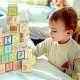 Wooden ABC 123 Block Set Kids Educational Toys by The Magic Toy Shop - UKBuyZone