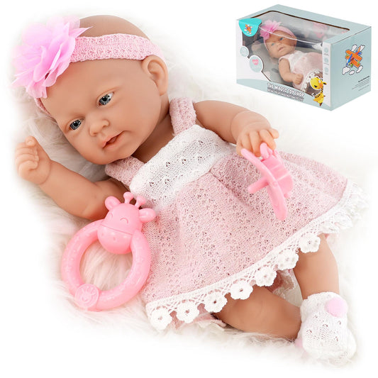 10" Baby Doll Play Set with Dummy and Rattle by BiBi Doll - UKBuyZone