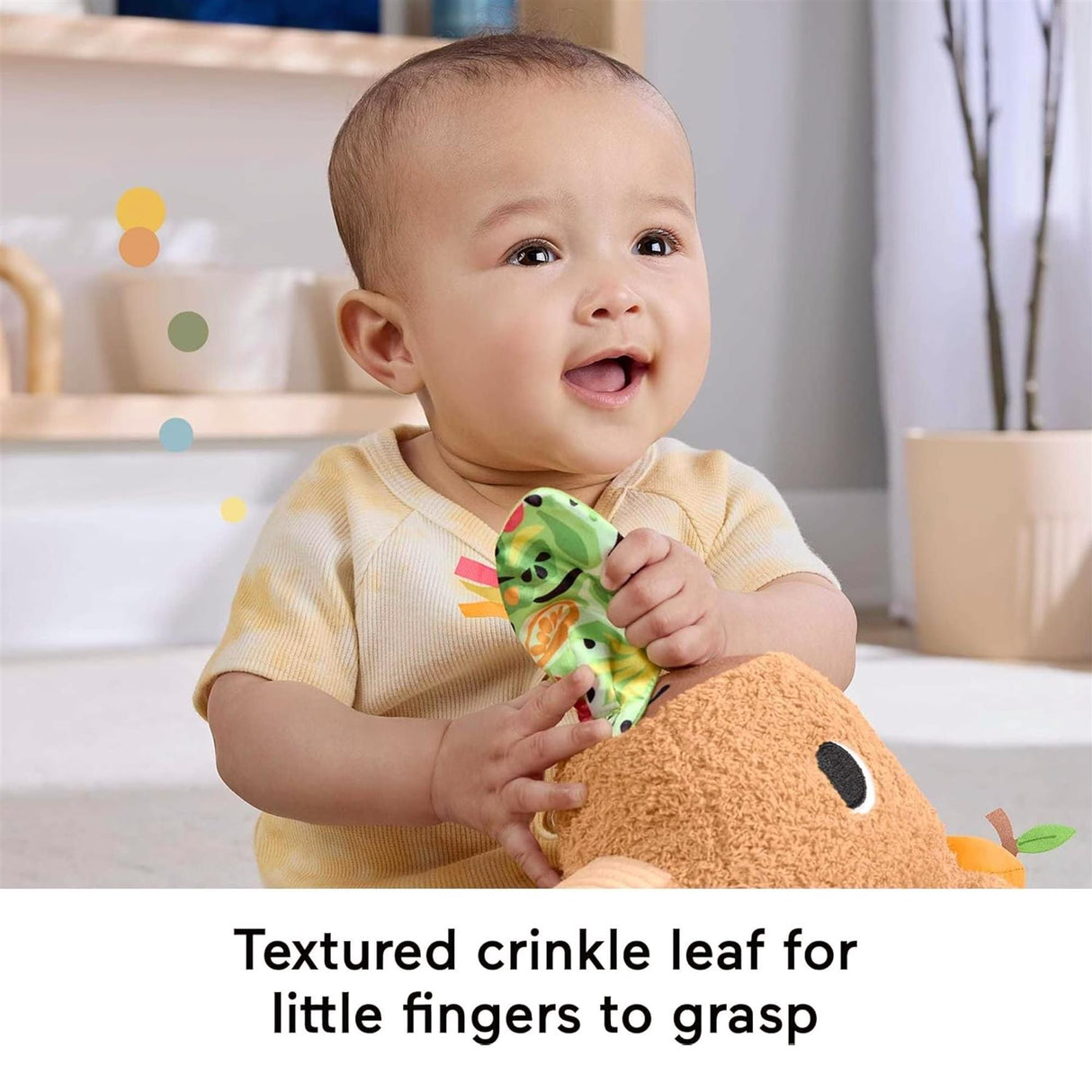 Fisher-Price Snuggly Snacky Capybara Sensory Plush