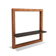 "Modern minimalist shelf, dark wood accent, simple lines and edges." - UKBuyZone