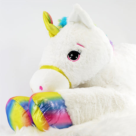 42" Giant Lying Soft Stuffed Unicorn by The Magic Toy Shop - UKBuyZone