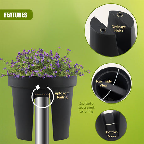 Flower Bridge Hanging Planter Round Pot by GEEZY - UKBuyZone