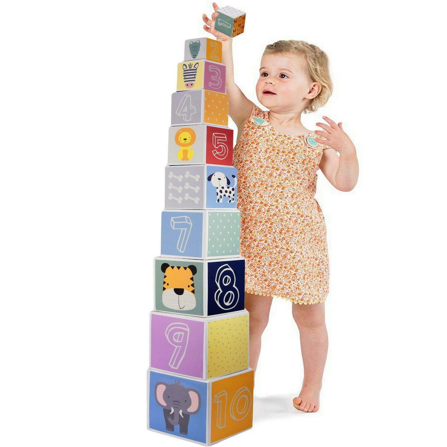 Large Nesting & Stacking Blocks Cubes Set by The Magic Toy Shop - UKBuyZone