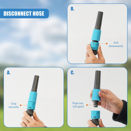 disconnect hose nozzle demonstration - UKBuyZone