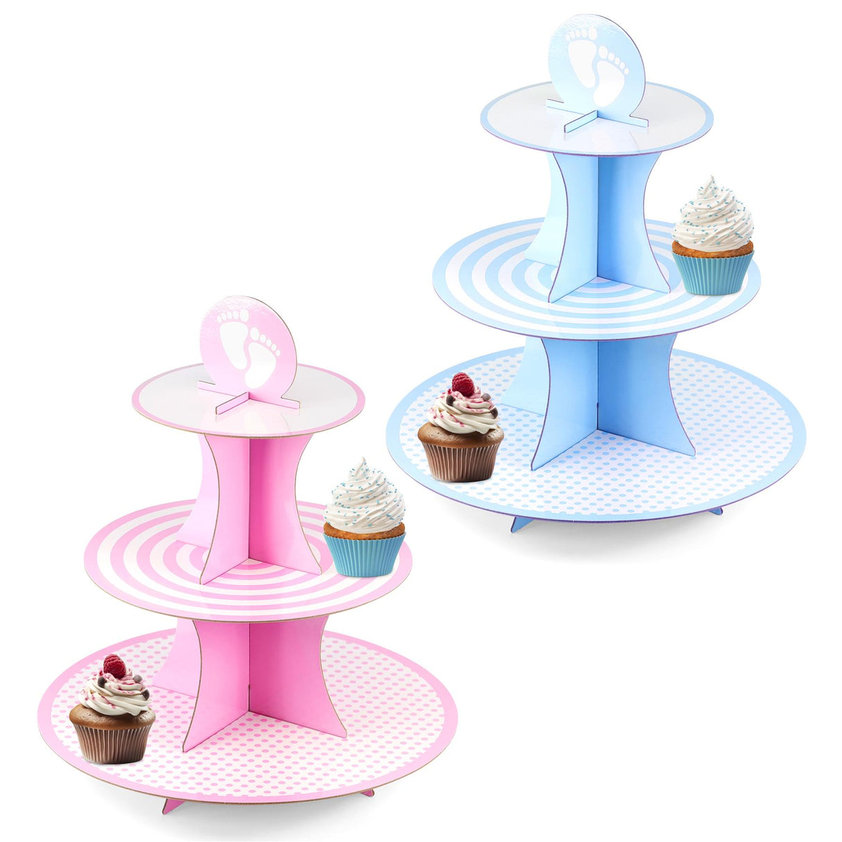 GEEZY 3 Tier Cardboard Cupcake Stand