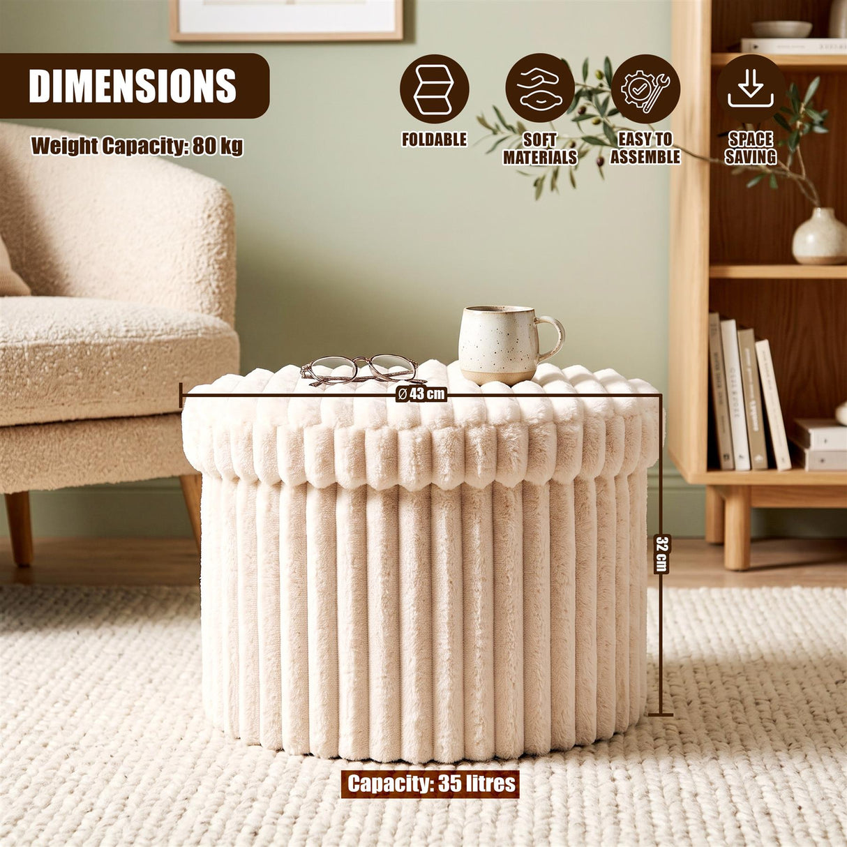 Round Ottoman Stool