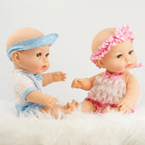 BiBi Anatomically Correct 14" Twin Dolls "Lucy & Lou"